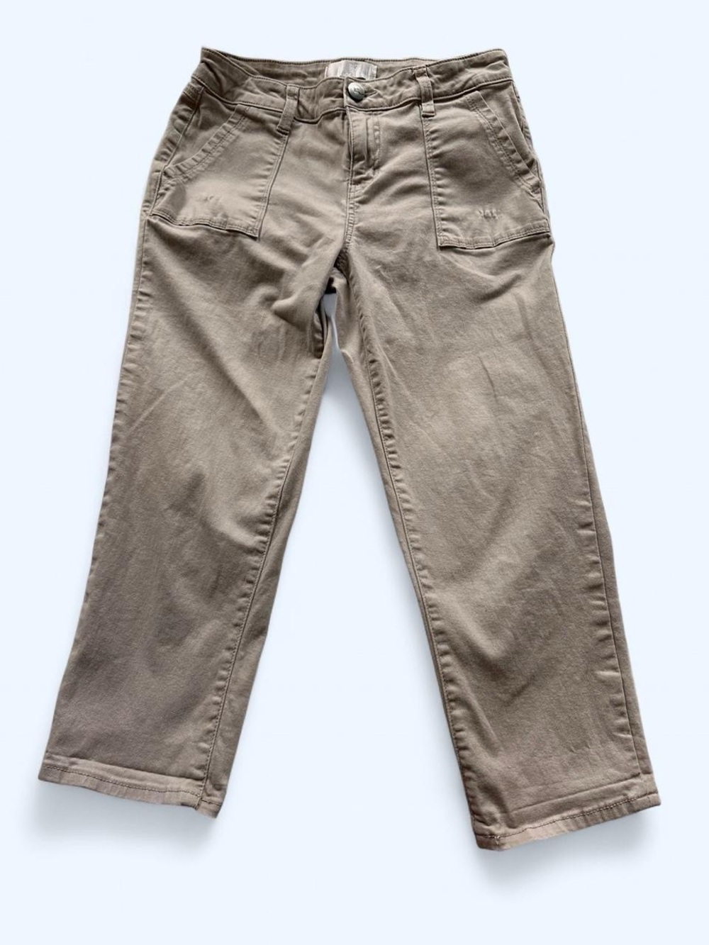 1822 Denim Women's Straight-Leg Capris in Taupe